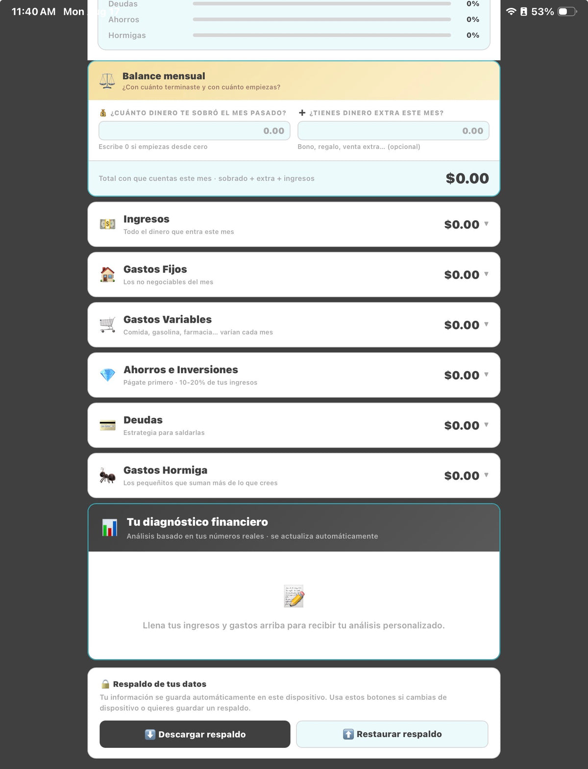 Plantilla Digital de Presupuesto Mensual: Toma el control de tus finanzas