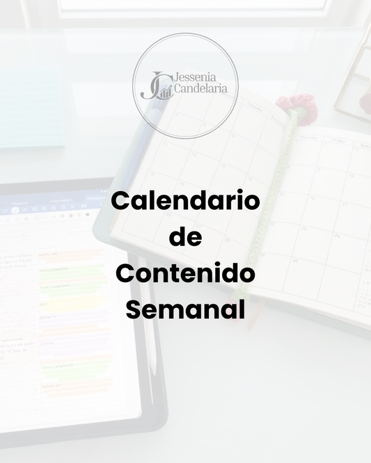 Calendario semanal para trabajar tu contenido