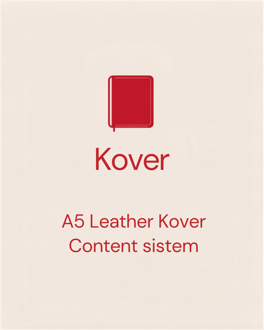 Kover A5 Leather Journal System
