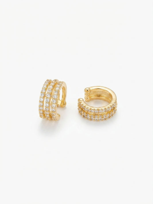 Ear Cuffs Triple con Circonias